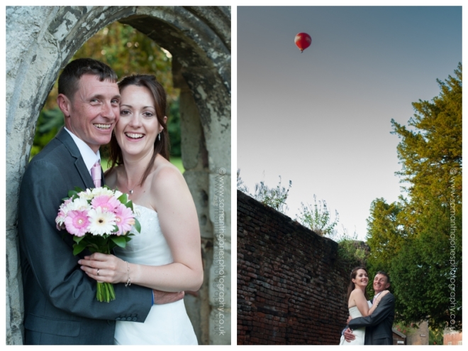 Kirsty and Robin portraits and balloon by Samantha Jones Photography